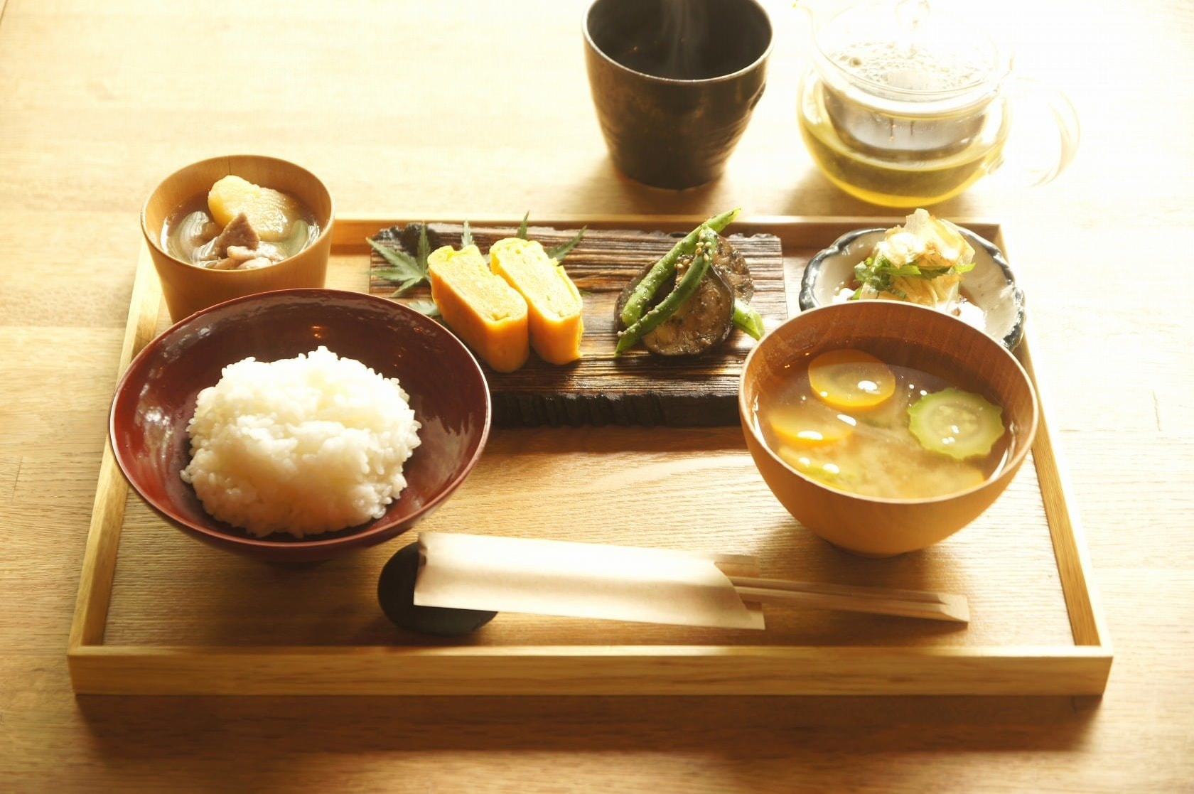 茨城・大子、咲くカフェのGuest Roomの朝食